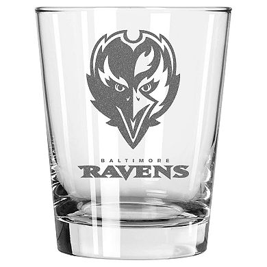 The Memory Company Baltimore Ravens 2-Pack 15oz. Double Old Fashioned Glass Set