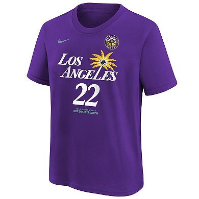 Unisex Nike Cameron Brink Purple Los Angeles Sparks 2024 WNBA Draft Name & Number T-Shirt