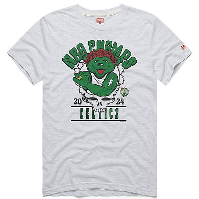 Unisex Homage Ash Boston Celtics 2024 NBA Finals Champions Grateful Dead Tri-Blend T-Shirt