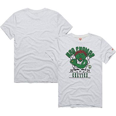 Unisex Homage Ash Boston Celtics 2024 NBA Finals Champions Grateful Dead Tri-Blend T-Shirt