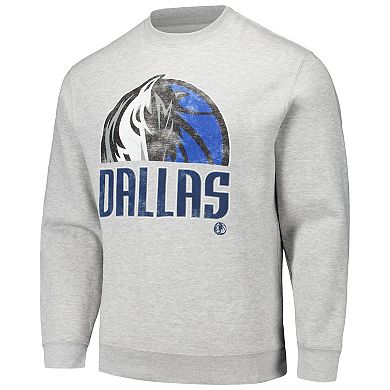 Unisex Stadium Essentials Heather Gray Dallas Mavericks Hometown Pullover Sweatshirt