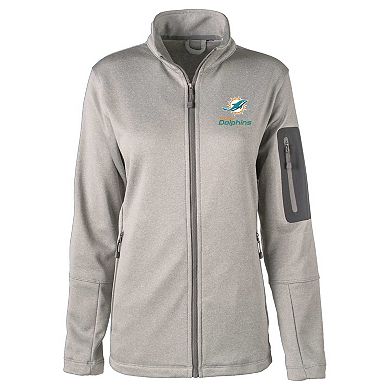 Women's Dunbrooke  Heather Charcoal Miami Dolphins Freestyle Teflon Shield Full-Zip Jacket