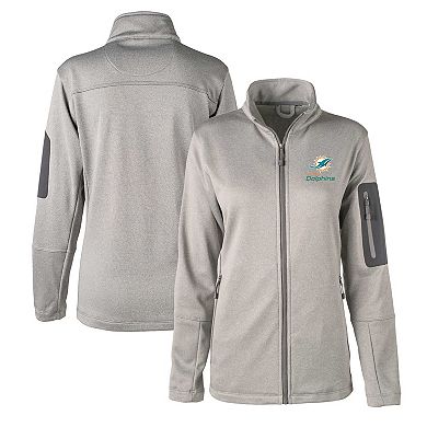 Women's Dunbrooke  Heather Charcoal Miami Dolphins Freestyle Teflon Shield Full-Zip Jacket