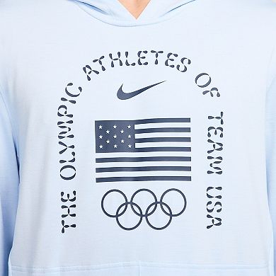 Men's Nike Light Blue Team USA Restore Yoga Long Sleeve Hoodie T-Shirt