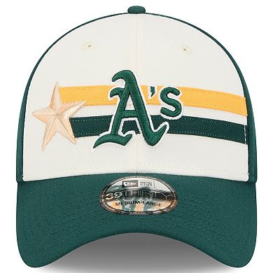 Men's New Era  Cream/Green Oakland Athletics 2024 MLB All-Star Game Workout 39THIRTY Flex Hat