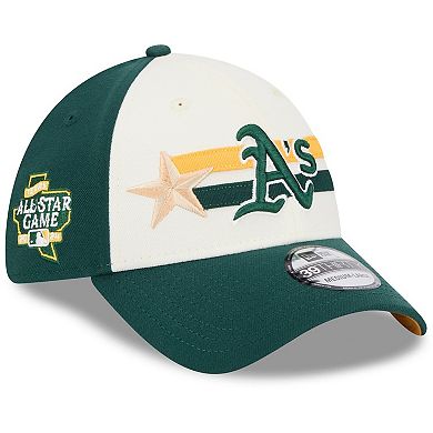 Men's New Era  Cream/Green Oakland Athletics 2024 MLB All-Star Game Workout 39THIRTY Flex Hat