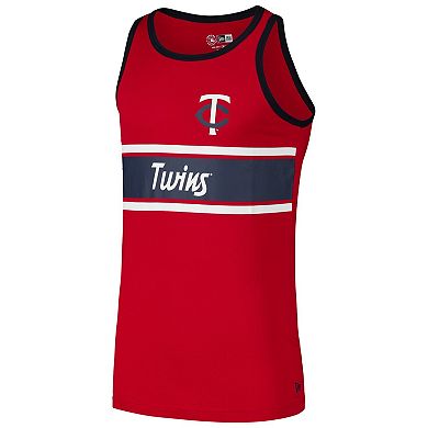 Men's New Era Red Minnesota Twins Jersey Ringer Tank Top