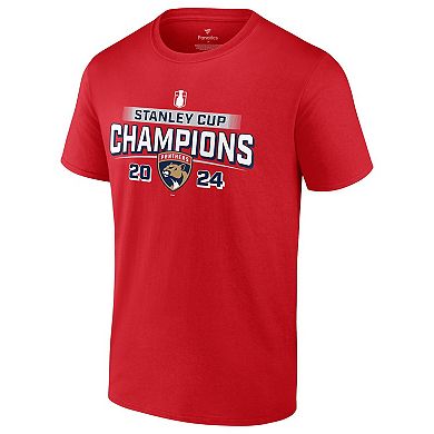 Men's Fanatics Matthew Tkachuk Red Florida Panthers 2024 Stanley Cup Champions Power Name & Number T-Shirt