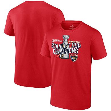 Men's Fanatics  Red Florida Panthers 2024 Stanley Cup Champions DNA Hometown T-Shirt