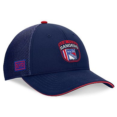 Men's Fanatics Navy New York Rangers 2024 NHL Draft On Stage Trucker Adjustable Hat