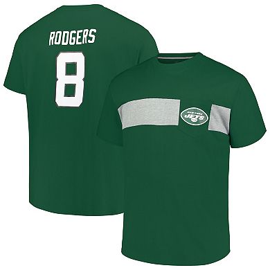 Men's Fanatics Aaron Rodgers Green New York Jets Big & Tall T-Shirt