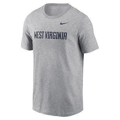 Men's Nike Heather Gray West Virginia Mountaineers Primetime Evergreen Wordmark T-Shirt