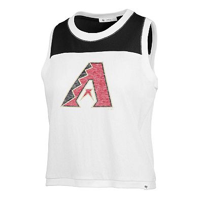 Women's '47 White Arizona Diamondbacks Premier Zoey Waist Length Tank Top