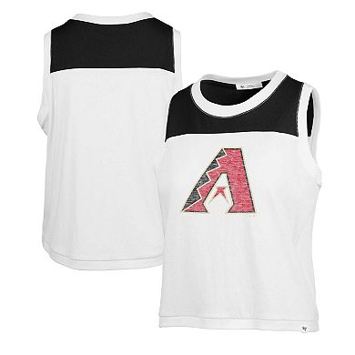 Women's '47 White Arizona Diamondbacks Premier Zoey Waist Length Tank Top