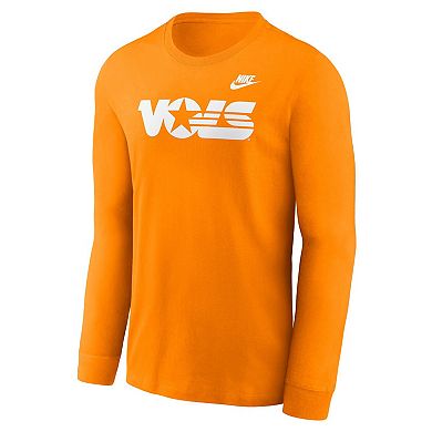 Men's Nike Tennessee Orange Tennessee Volunteers Legacy Primary Logo Long Sleeve T-Shirt