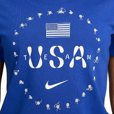 Women's Nike Royal Team USA Club Icon T-Shirt