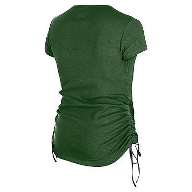 Women's New Era Green New York Jets Ruched Side T-Shirt