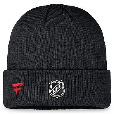 Men's Fanatics Black Carolina Hurricanes Authentic Pro Training Camp Cuffed Knit Hat