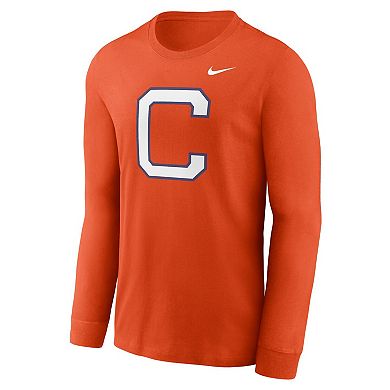 Men's Nike Orange Clemson Tigers Alternate Logo Long Sleeve T-Shirt