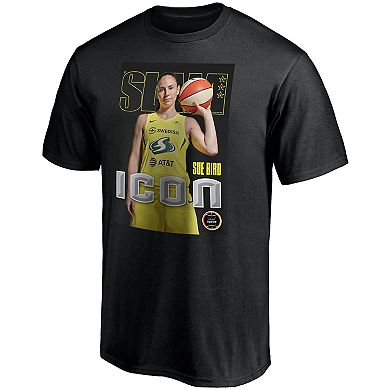 Men's Fanatics Sue Bird Black Seattle Storm Slam Cover T-Shirt