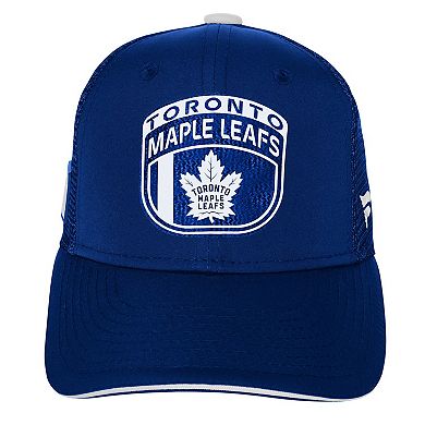 Youth Fanatics Blue Toronto Maple Leafs 2024 NHL Draft On Stage Trucker Adjustable Hat