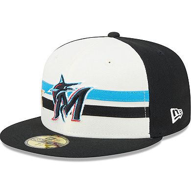 Men's New Era  Cream/Black Miami Marlins 2024 MLB All-Star Game Workout 59FIFTY Fitted Hat