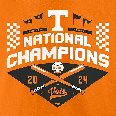 Men's Fanatics Tennessee Orange Tennessee Volunteers 2024 NCAA Men's Baseball College World Series Champions Official Logo T-Shirt