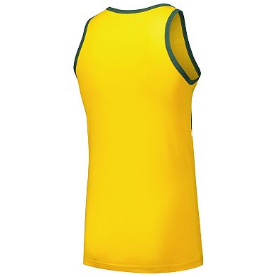 Men's New Era Gold Oakland Athletics Jersey Ringer Tank Top