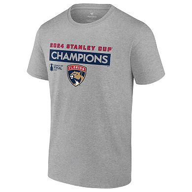 Men's Fanatics  Steel Florida Panthers 2024 Stanley Cup Champions Roster T-Shirt