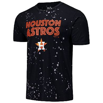 Men's Majestic Threads Black/White Houston Astros Splatter T-Shirt