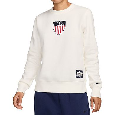 Women's Nike White Team USA Phoenix Fleece 1924 Pack Pullover Sweatshirt