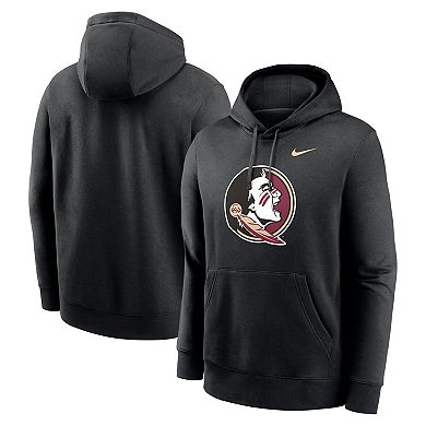 Men's Nike Black Florida State Seminoles Primetime Evergreen Club Fleece Pullover Hoodie