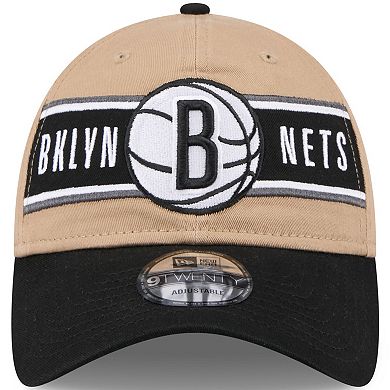 Men's New Era Tan/Black Brooklyn Nets 2024 NBA Draft 9TWENTY Adjustable Hat