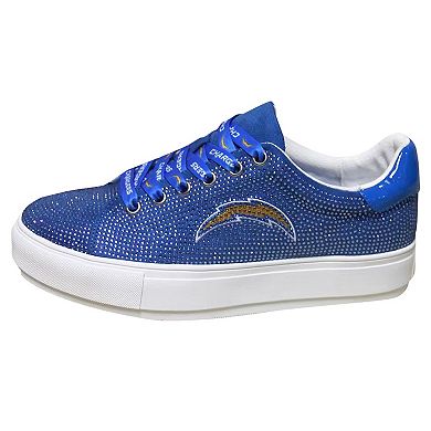 Women's Cuce Powder Blue Los Angeles Chargers Team Color Crystal Sneakers