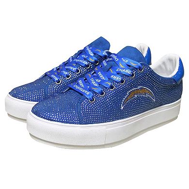 Women's Cuce Powder Blue Los Angeles Chargers Team Color Crystal Sneakers