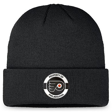 Men's Fanatics Black Philadelphia Flyers Authentic Pro Training Camp Cuffed Knit Hat