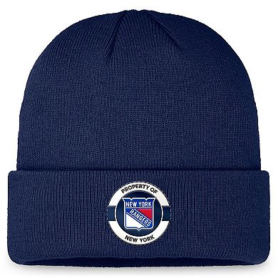 Men's Fanatics Navy New York Rangers Authentic Pro Training Camp Cuffed Knit Hat