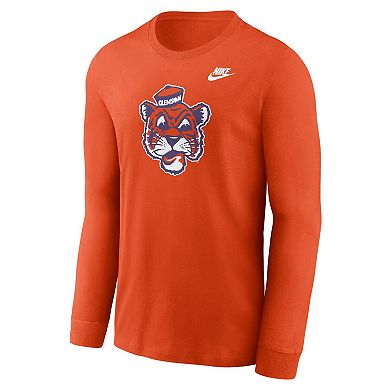 Men's Nike Orange Clemson Tigers Legacy Primary Logo Long Sleeve T-Shirt