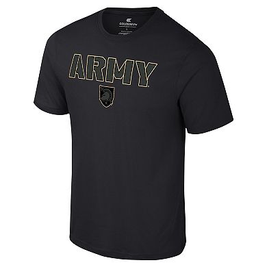 Men's Colosseum Black Army Black Knights Color Pop Active Blend T-Shirt