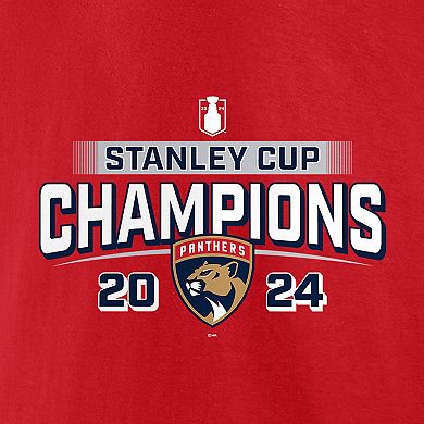 Men's Fanatics Aleksander Barkov Red Florida Panthers 2024 Stanley Cup Champions Power Name & Number T-Shirt