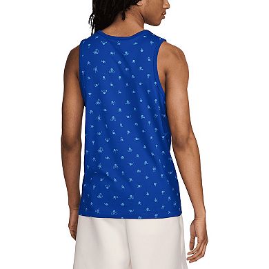 Men's Nike Blue Team USA Allover Print Club Tank Top