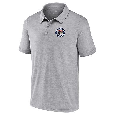 Men's Fanatics  Gray Florida Panthers 2024 Stanley Cup Champions Seal Logo Polo