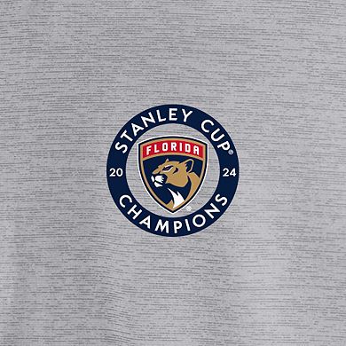 Men's Fanatics  Gray Florida Panthers 2024 Stanley Cup Champions Seal Logo Polo