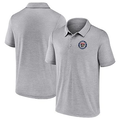 Men's Fanatics  Gray Florida Panthers 2024 Stanley Cup Champions Seal Logo Polo