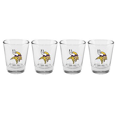 The Memory Company Minnesota Vikings 4-Pack 2oz. Shot Glass Set