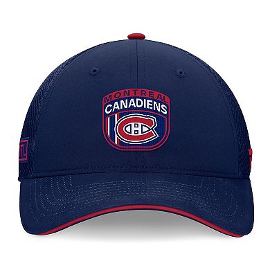 Men's Fanatics Navy Montreal Canadiens 2024 NHL Draft On Stage Trucker Adjustable Hat