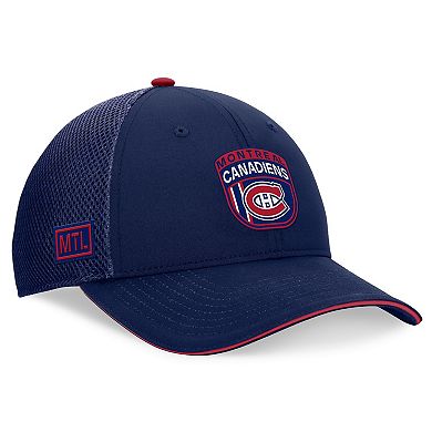 Men's Fanatics Navy Montreal Canadiens 2024 NHL Draft On Stage Trucker Adjustable Hat