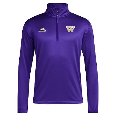 Men's adidas Purple Washington Huskies Coaches Sideline Quarter-Zip Top