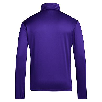 Men's adidas Purple Washington Huskies Coaches Sideline Quarter-Zip Top