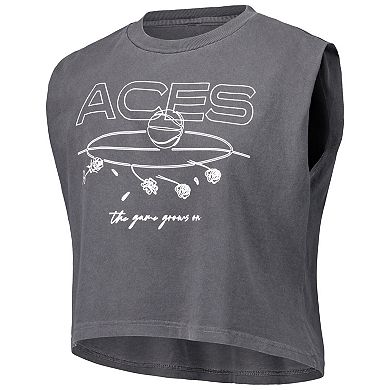 Women's round21 Gray Las Vegas Aces Strength Oversized Boxy T-Shirt